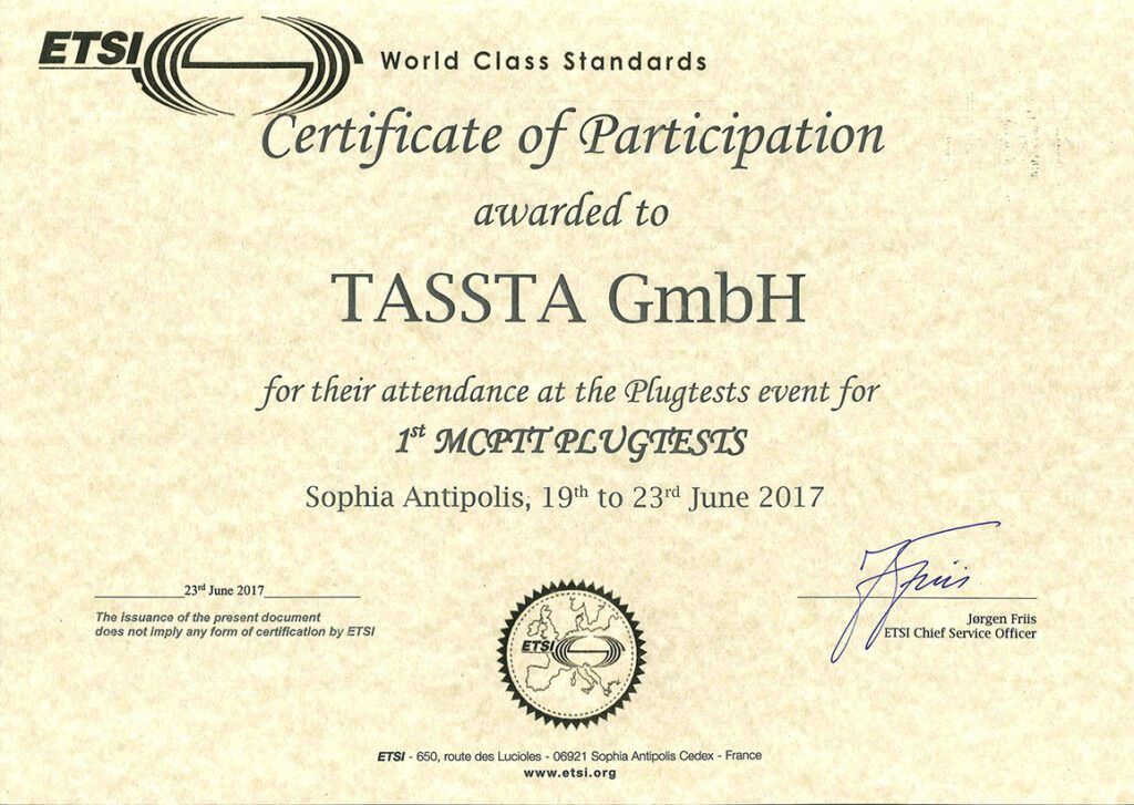 1st MCPTT plugtests TASSTA