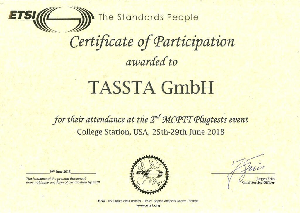 2nd MCPTT plugtests TASSTA