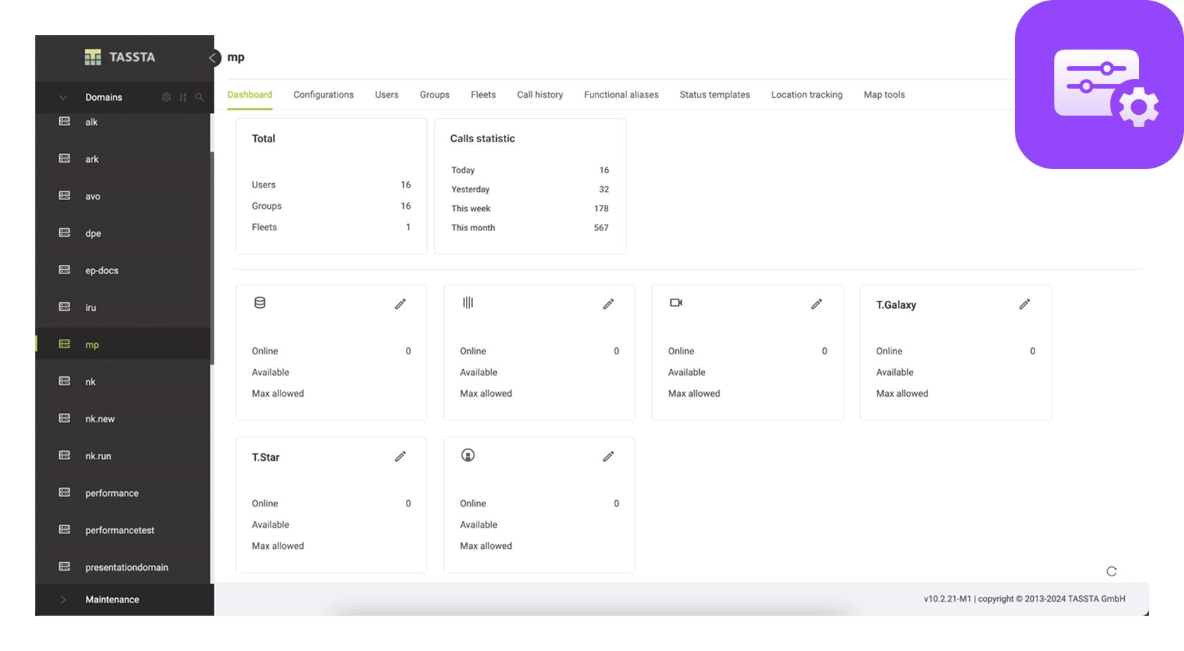 TASSTA Admin Center - MCX Management Console