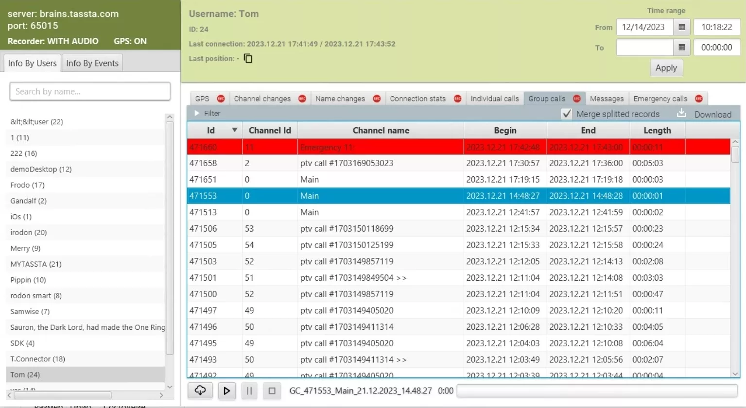 TASSTA T.Recorder secure recording app